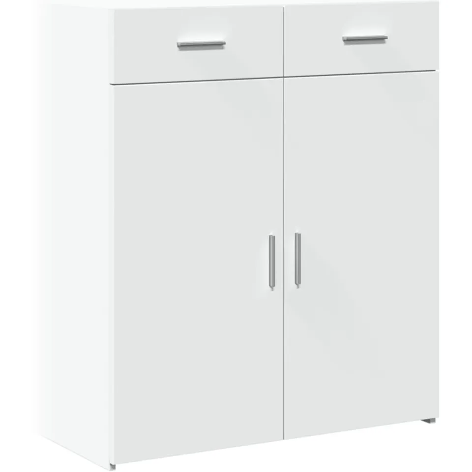 vidaXL Dressoir 80x42,5x93 cm bewerkt hout wit, foto 3