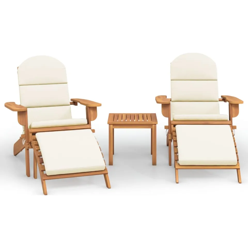 vidaXL 3-delige Loungeset Adirondack massief acaciahout bruin, foto 3