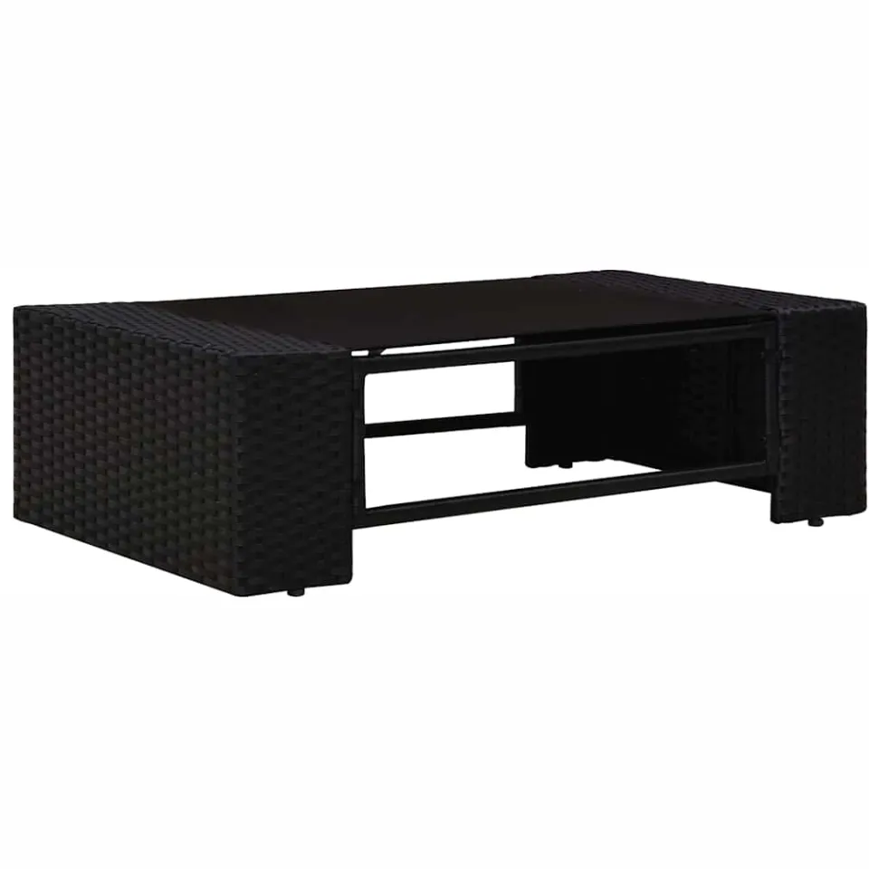 vidaXL 5-delige Loungeset poly rattan zwart, foto 3