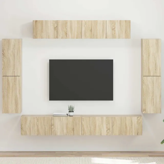vidaXL TV-kast 8 st 98 x 31 x 29,5 cm Sonoma Eiken Bruin