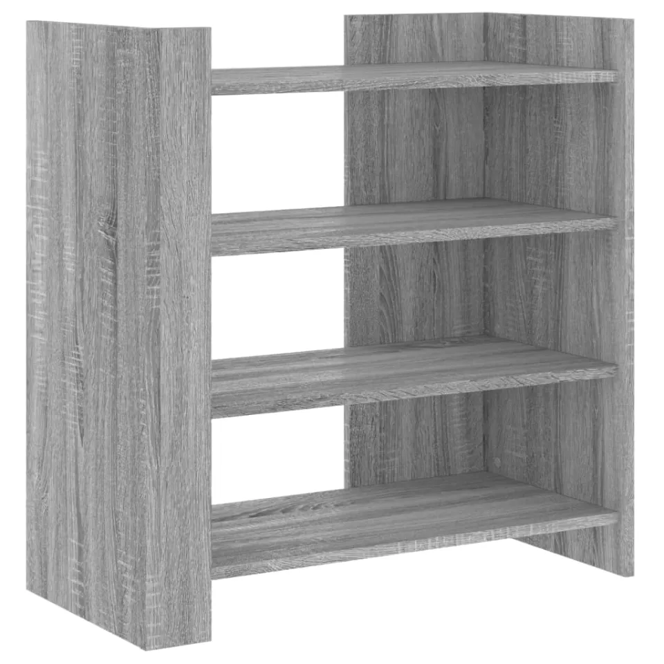 vidaXL Dressoir 73,5x35x75 cm bewerkt hout grijs sonoma eikenkleurig, foto 3