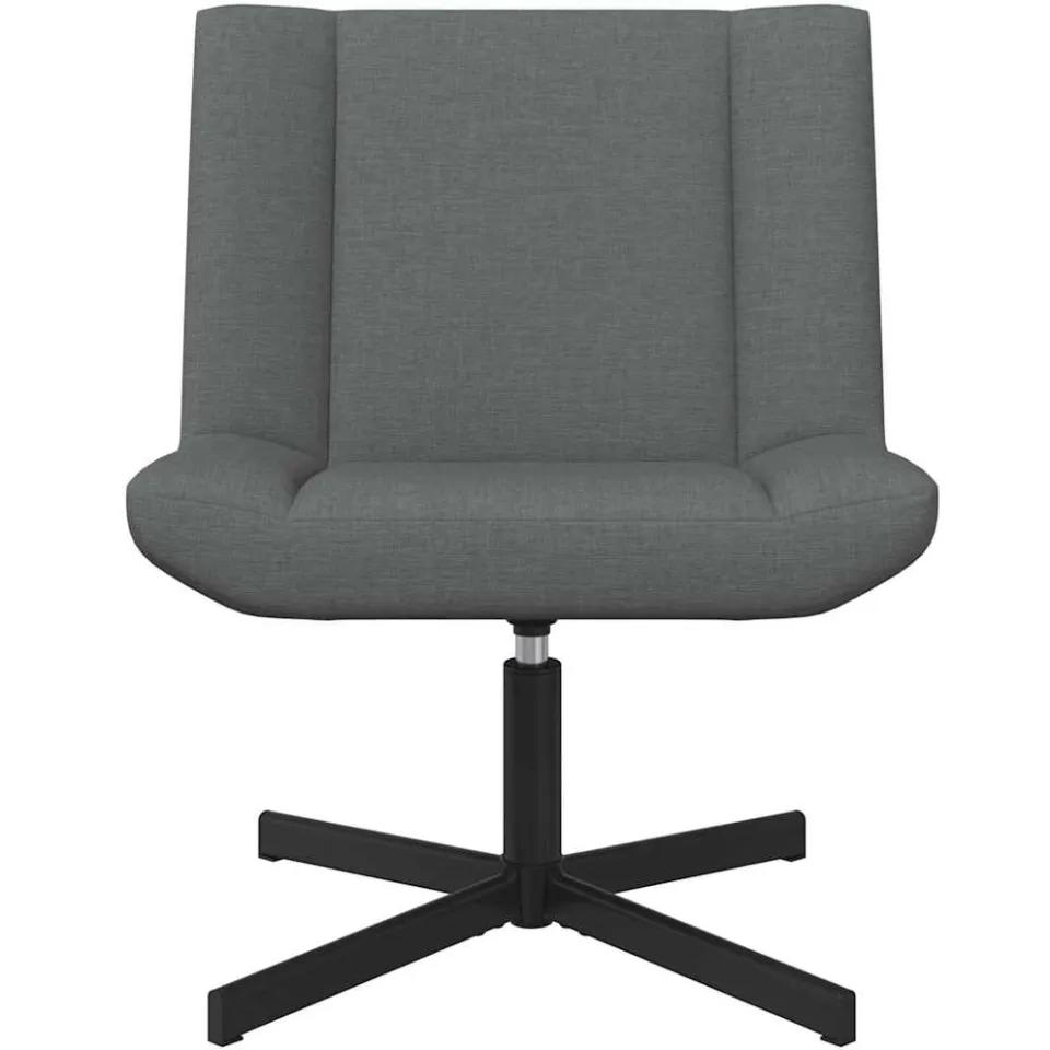 vidaXL Draaistoel Donkergrijs 63 x 75 x 76 cm Stof grijs, foto 4