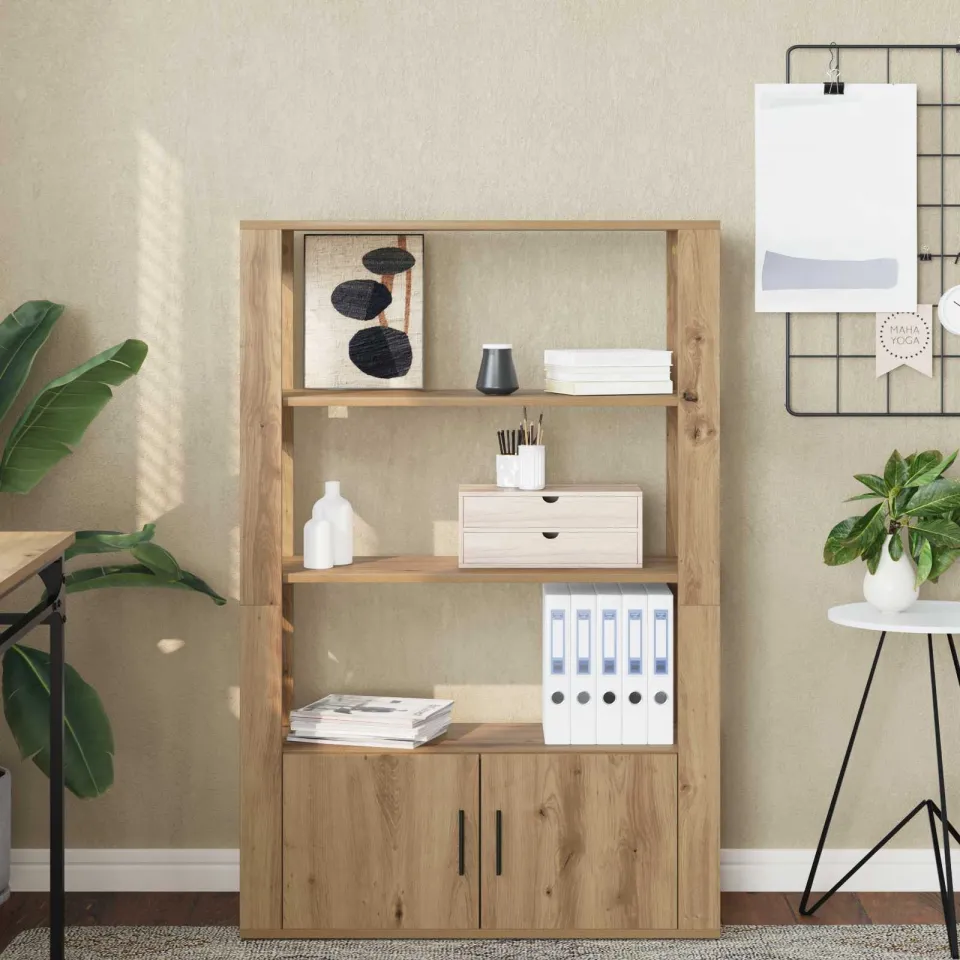 vidaXL Dressoir artisanaal eikenkleurig 30 x 80 x 119,5 cm, foto 4