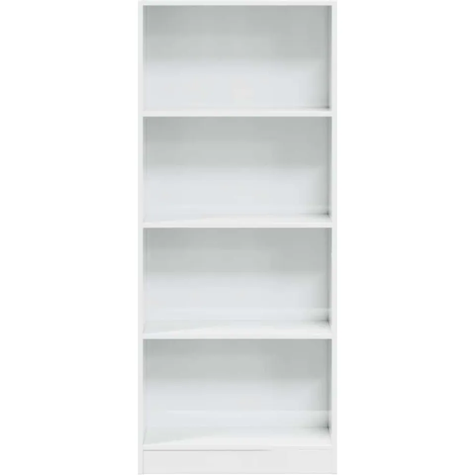 vidaXL Boekenkast 60x24x143 cm bewerkt hout hoogglans wit, foto 3