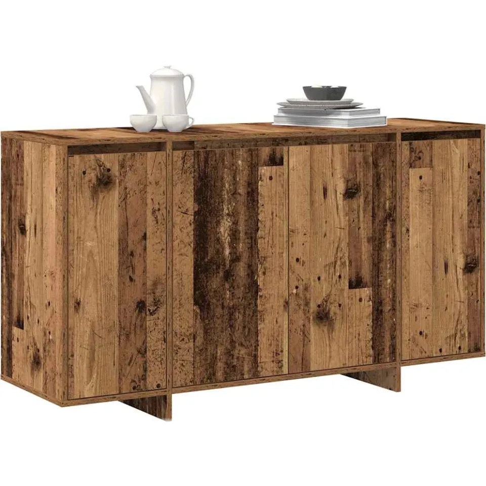 vidaXL Dressoir Oudhout 135 x 41 x 75 cm Bewerkt hout bruin, foto 3