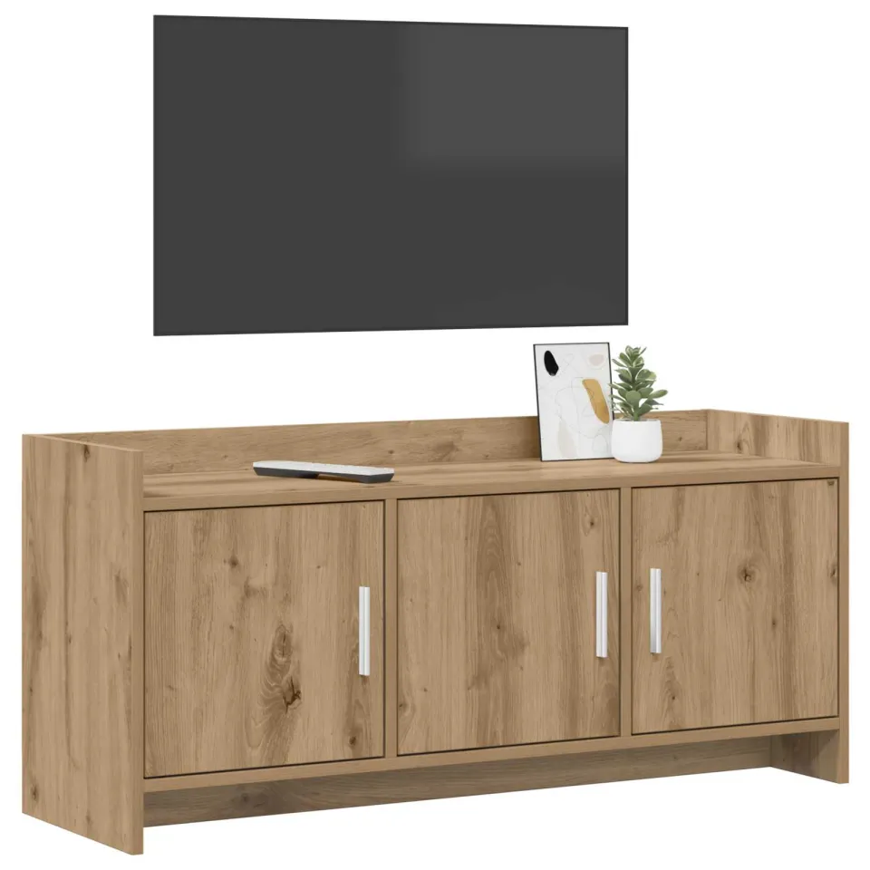 vidaXL TV-kast 102 x 33 x 47 cm Artisanaal eiken Bewerkt hout Bruin