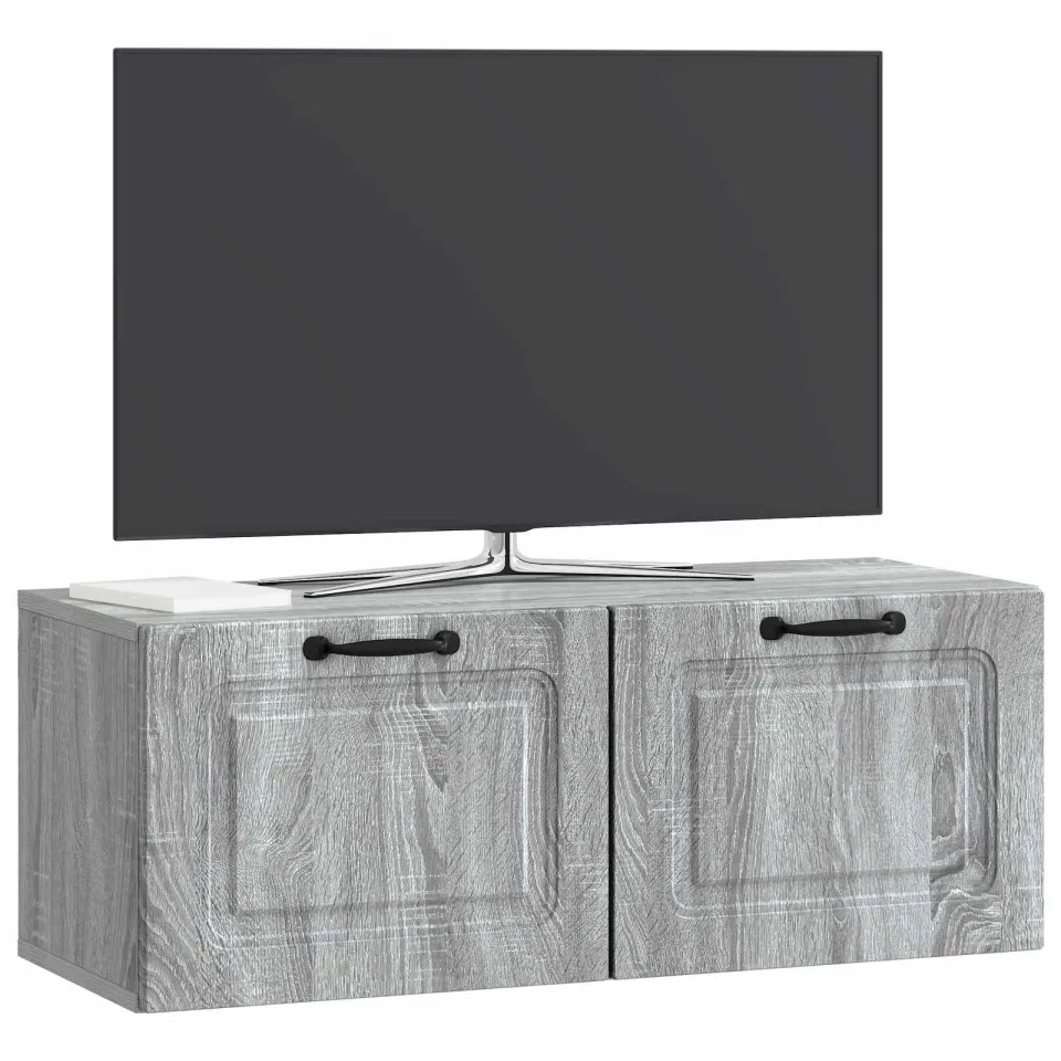 vidaXL Wandbeugel TV-kast 78,5 x 31 x 30 cm Grijs sonoma Bewerkt hout