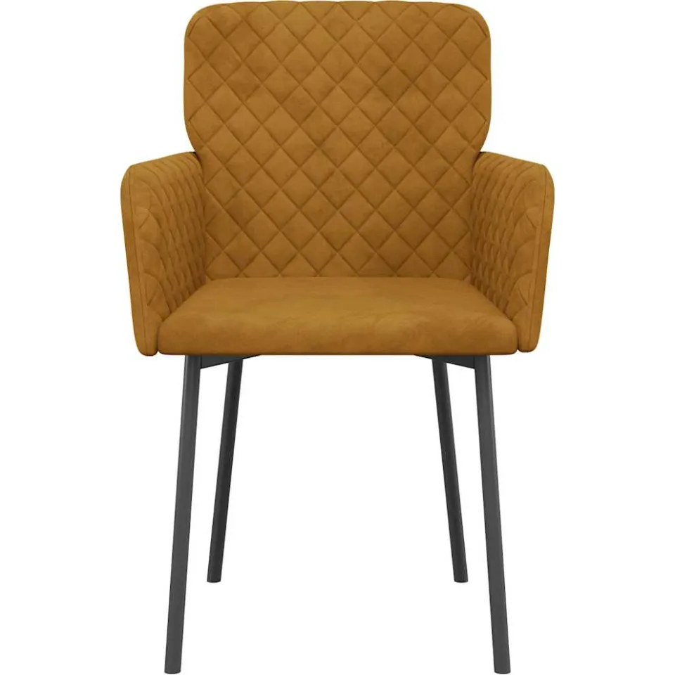 vidaXL Eetkamerstoelen 2 st fluweel bruin, foto 4