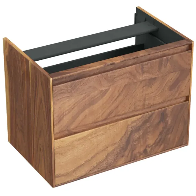 Forzalaqua Onderkast Forzalaqua Reno 80x51x60 Cm 2 Lades Softclose Noten Pure Walnut Bruin