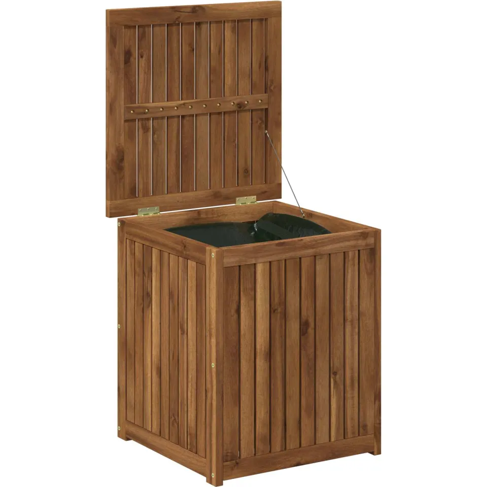 vidaXL Tuinopslagdoos LAREN Massief Acaciahout 48,5 x 49 x 53,5 cm Bruin