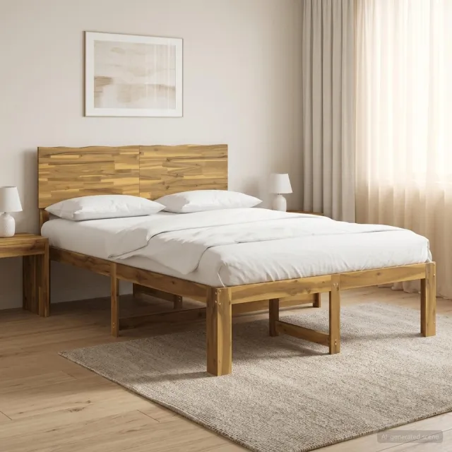 vidaXL Tweepersoonsbed met hoofdeinde ROSTOCK Wit 140 x 200 cm