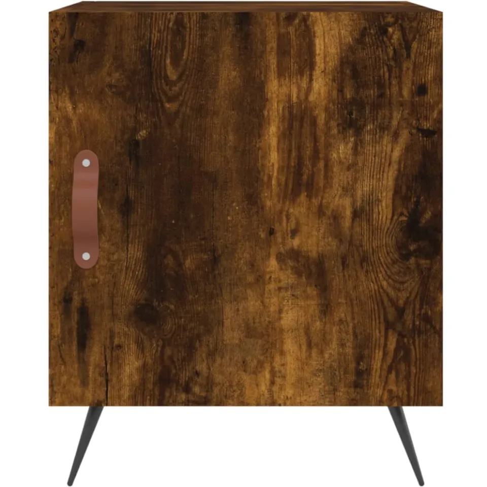 vidaXL Nachtkastjes 2 st 40x40x50 cm bewerkt hout gerookt eikenkleurig, foto 4