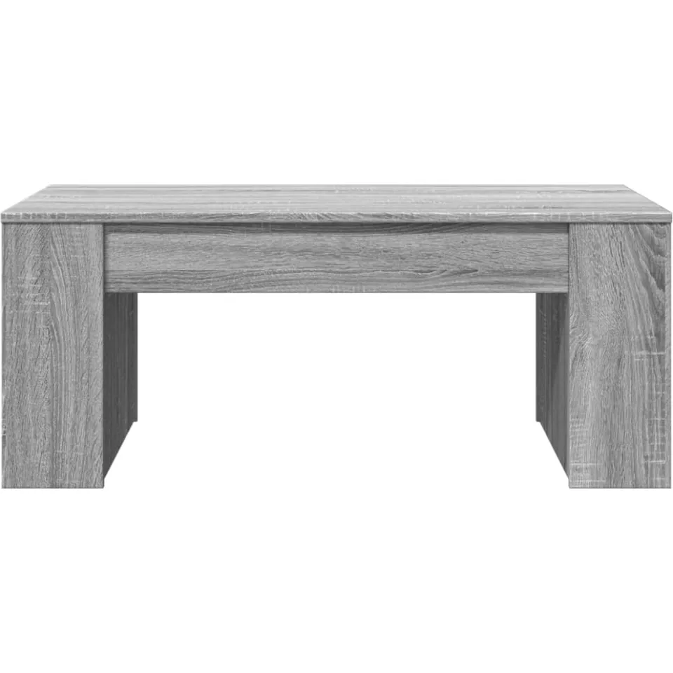 vidaXL Salontafel 102x55x42 cm bewerkt hout grijs sonoma eikenkleurig