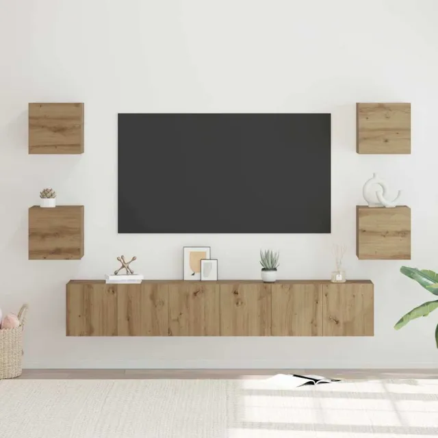 vidaXL Tv-meubelset 7 st 60 x 30 x 30 cm Artisan Eiken Bruin