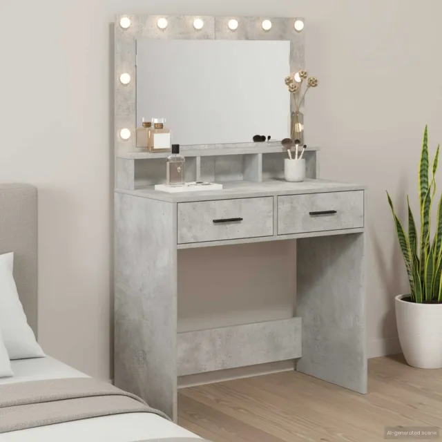 vidaXL Plafondtafel Beton Grijs 79 x 41 x 135 cm Bewerkt hout, foto 2