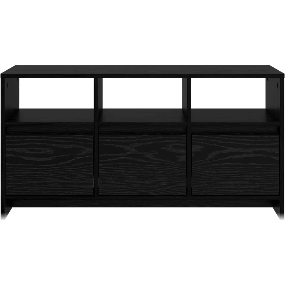 vidaXL Tv-meubel 102 x 37,5 x 52,5 cm Zwart eiken Bewerkt hout, foto 4