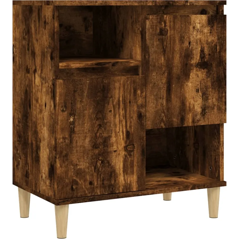 vidaXL Dressoirs 3 st 60x35x70 cm bewerkt hout gerookt eikenkleurig, foto 3
