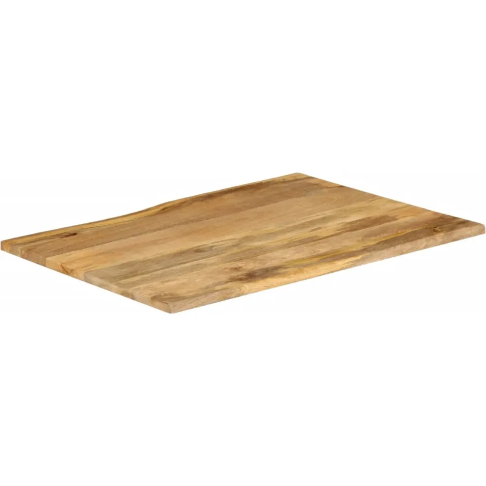 vidaXL Tafelblad met natuurlijke rand 90x80x3,8 cm massief mangohout bruin, foto 2