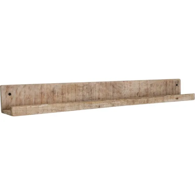 Raw Materials mangohouten wandplank voor fotolijstjes - FSC gerecycled hout - 75 cm Naturel