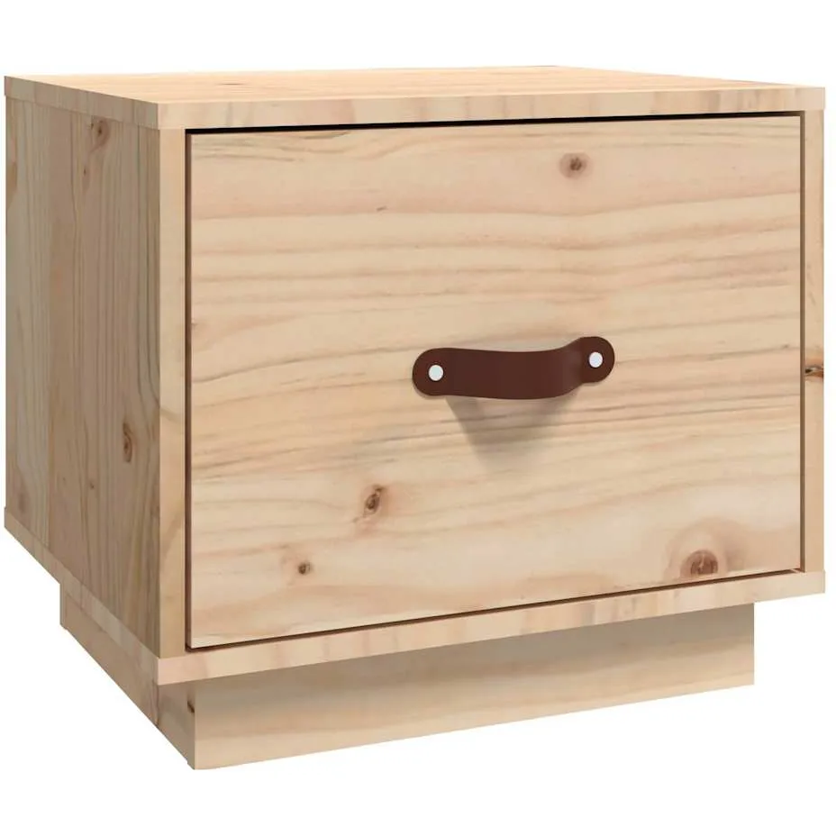 vidaXL Nachtkastje 40x34x35 cm massief grenenhout Bruin