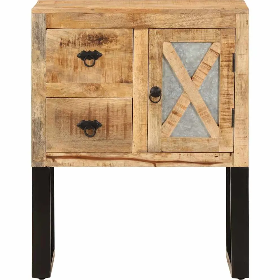 vidaXL Dressoir 60x30x76 cm massief mangohout bruin, foto 3