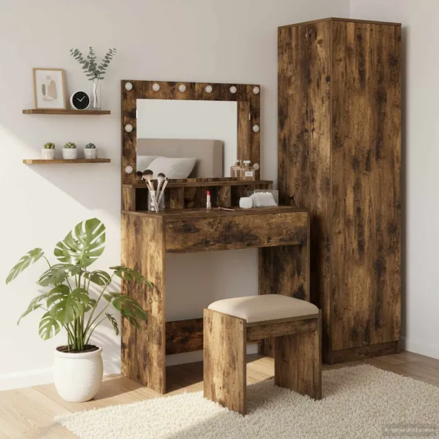 vidaXL Plafondtafel Gerookt eiken 75,5 x 41 x 135 cm Bewerkt hout, foto 2