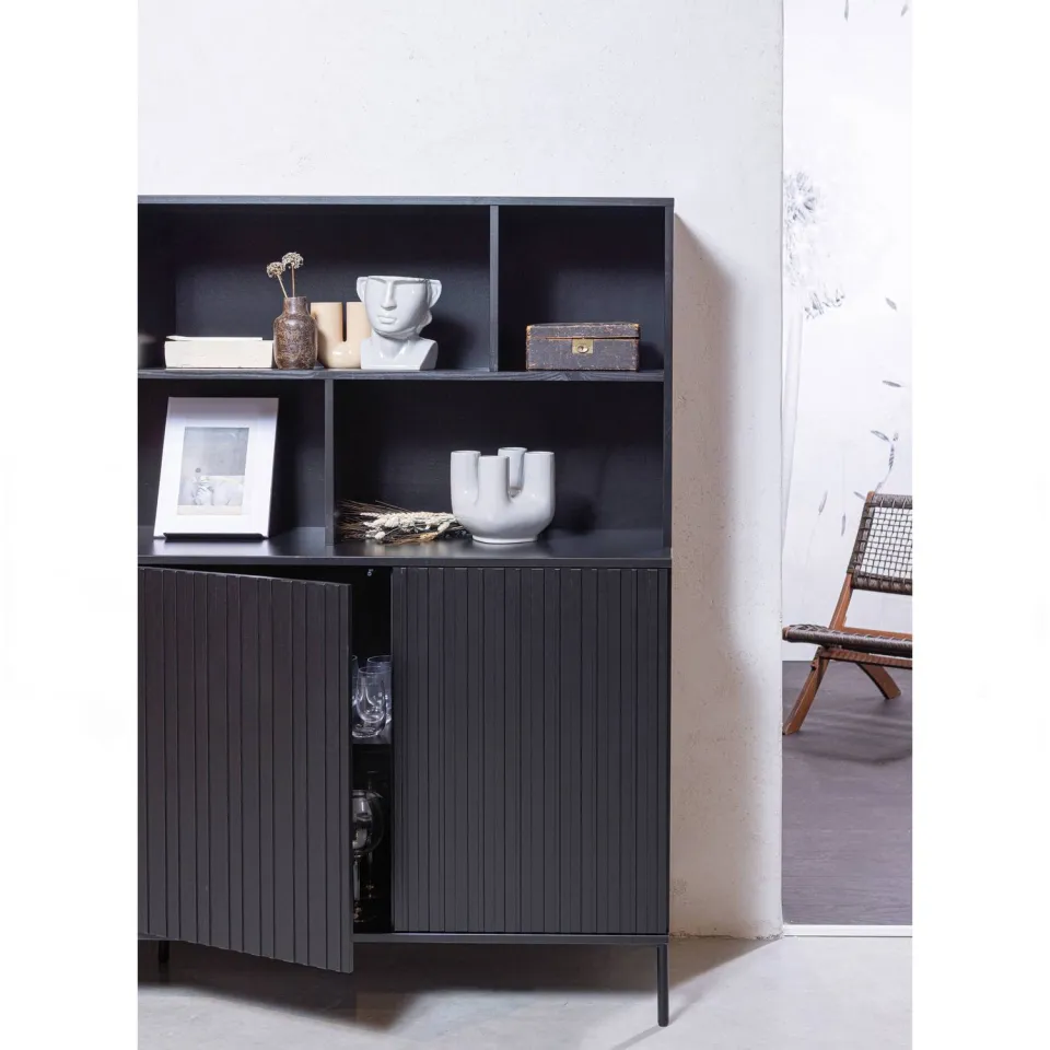 WOOOD New Gravure wandkast zwart, foto 2