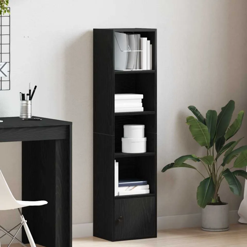 vidaXL Boekenkast 31x24x127 cm bewerkt hout zwart eikenkleurig, foto 2