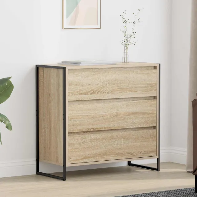 vidaXL Dressoir Sonoma Eiken 79 x 36 x 75.5 cm Bewerkt hout, foto 2