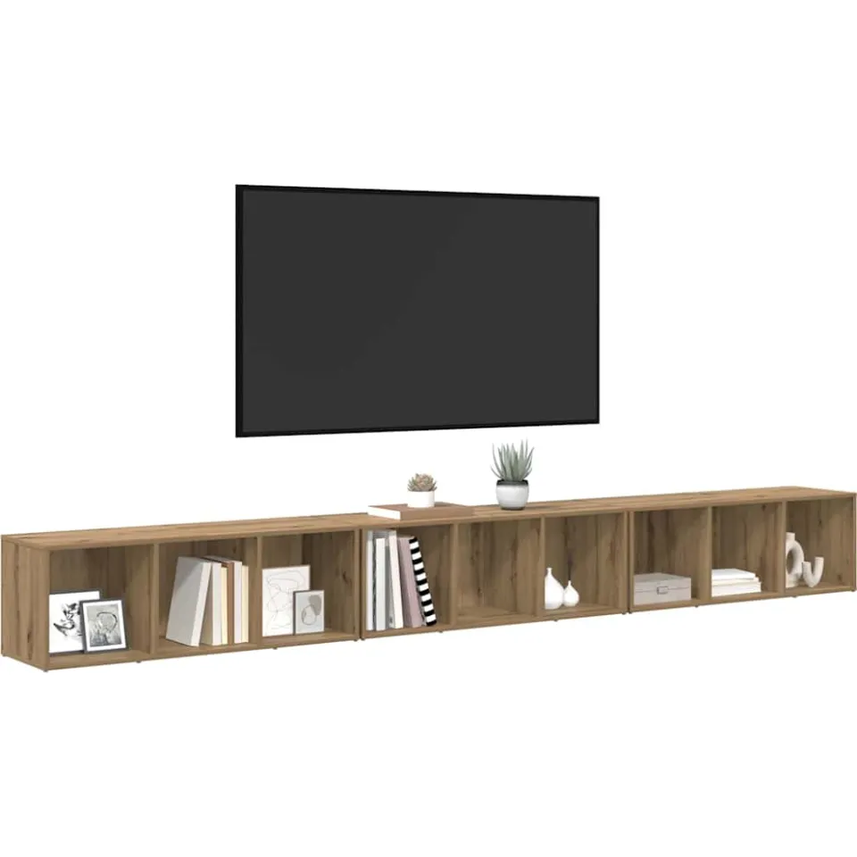 vidaXL Tv-meubelset 3 st 37 x 35 x 107 cm Artisan Eiken, foto 3