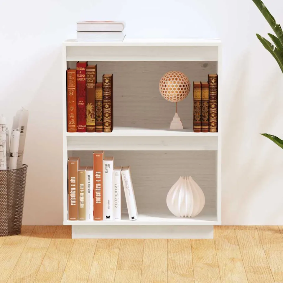 vidaXL Wandkast 60x34x75 cm massief grenenhout wit, foto 3