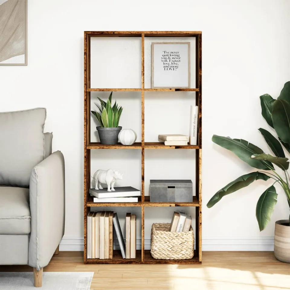vidaXL Kamerscherm / boekenkast 69,5x29x137,5 cm hout oud houtkleur bruin, foto 2