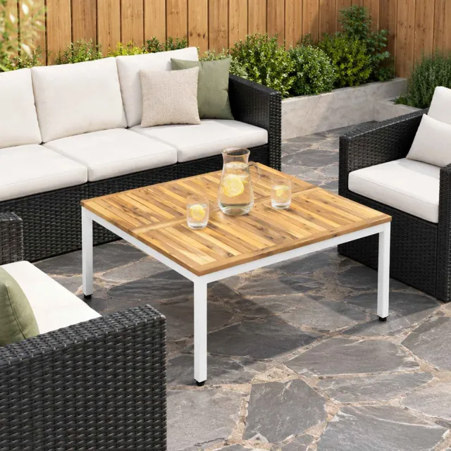 vidaXL Salontafel NAARDEN Witgewassen 98 x 100,5 x 45 cm Bruin