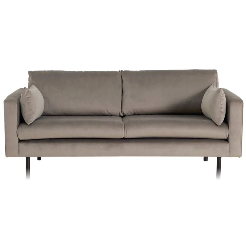 NOUS Living velours 2-zitsbank Adam taupe
