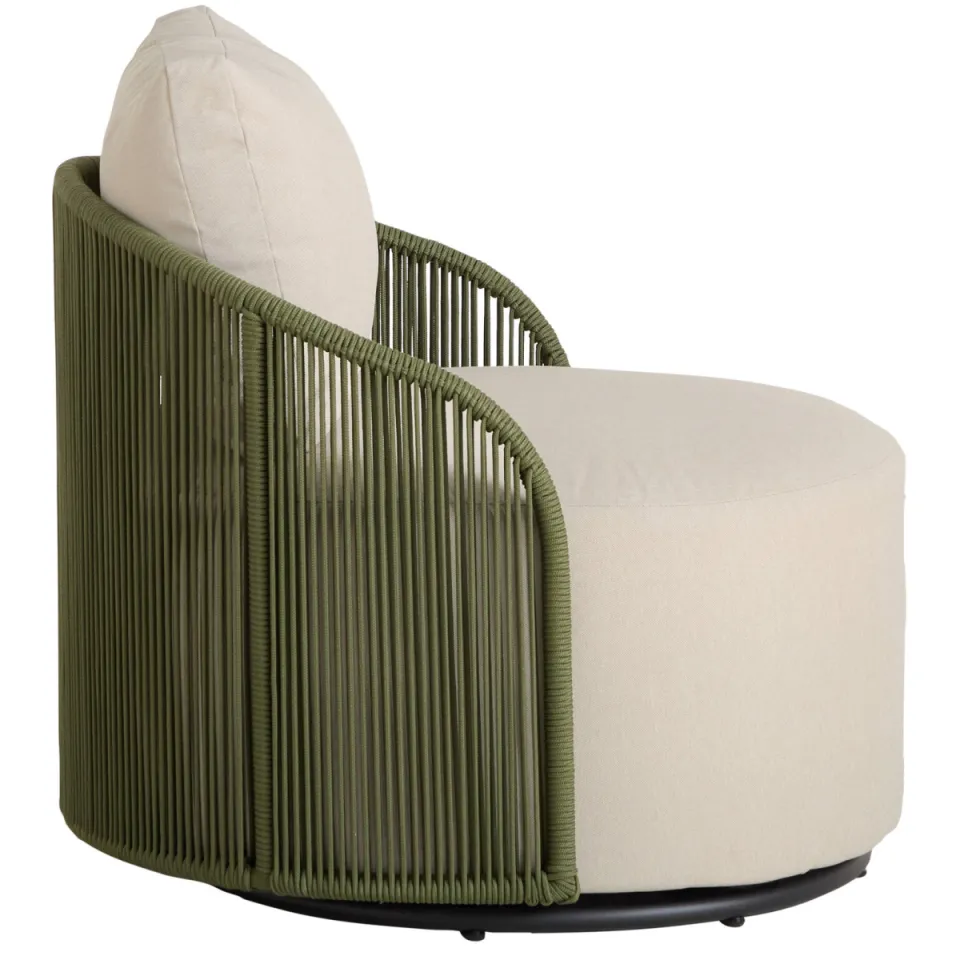 NOUS Garden draai fauteuil Valdi beige/ groen, foto 4