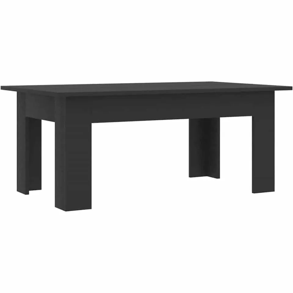 vidaXL Salontafel 100x60x42 cm bewerkt hout zwart, foto 3
