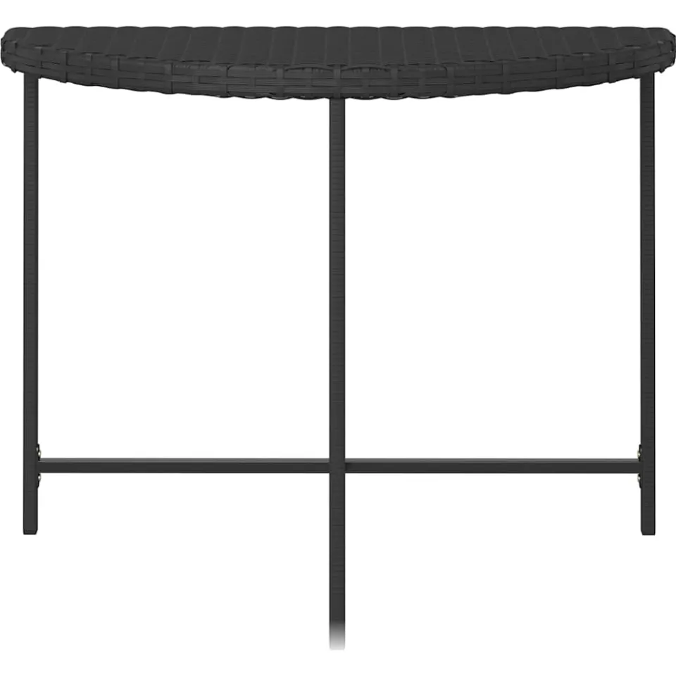 vidaXL Tuintafel 100x50x75 cm poly rattan zwart