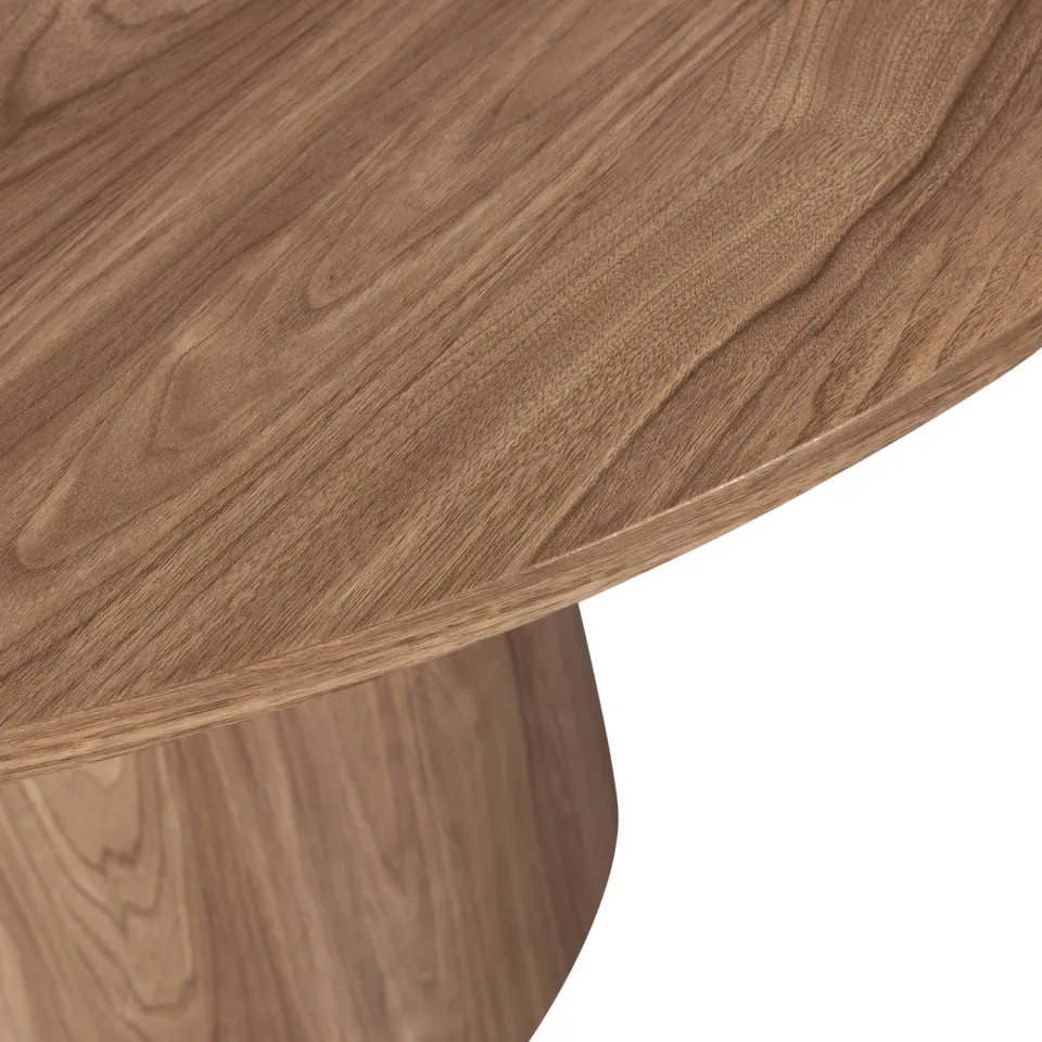 WOOOD Maan Eettafel - MDF - Walnoot - 75x120x120, foto 4