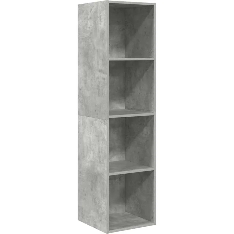 vidaXL Tv-wandmeubel 37x37x142,5 cm bewerkt hout betongrijs
