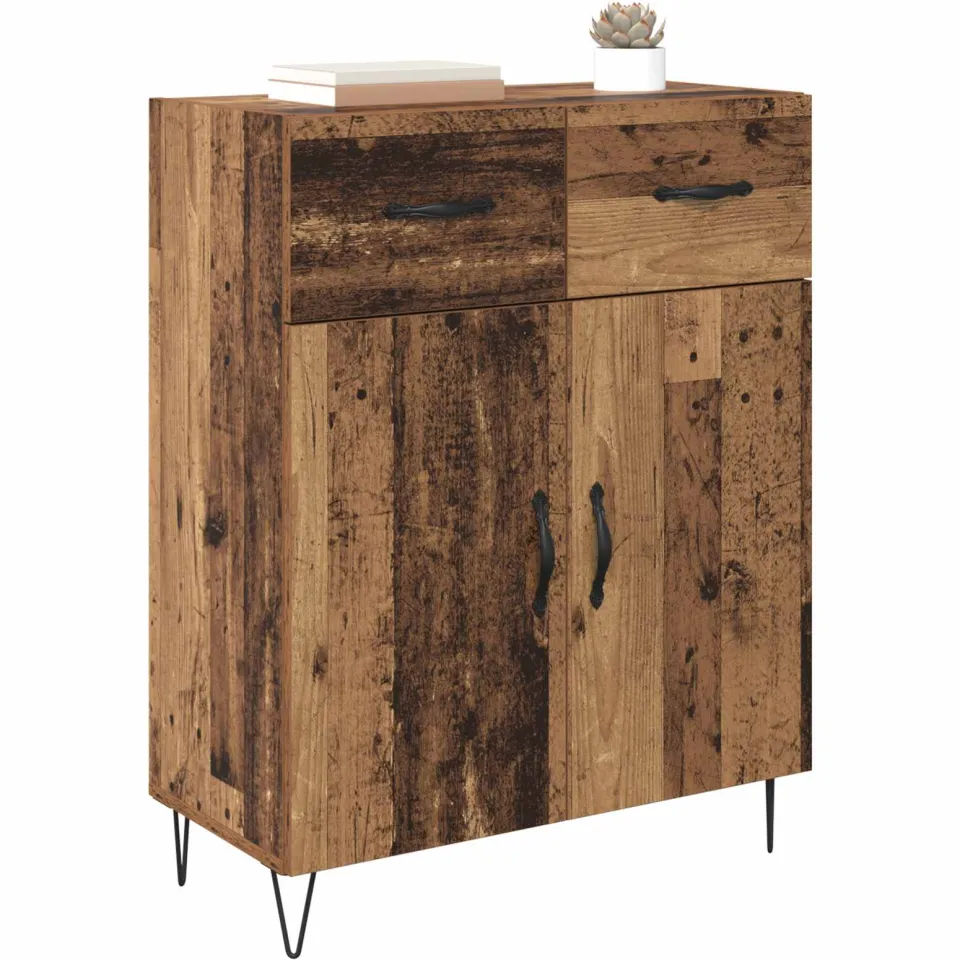 vidaXL Dressoir Oud Hout 69,5 x 34 x 90 cm Bewerkt hout Bruin