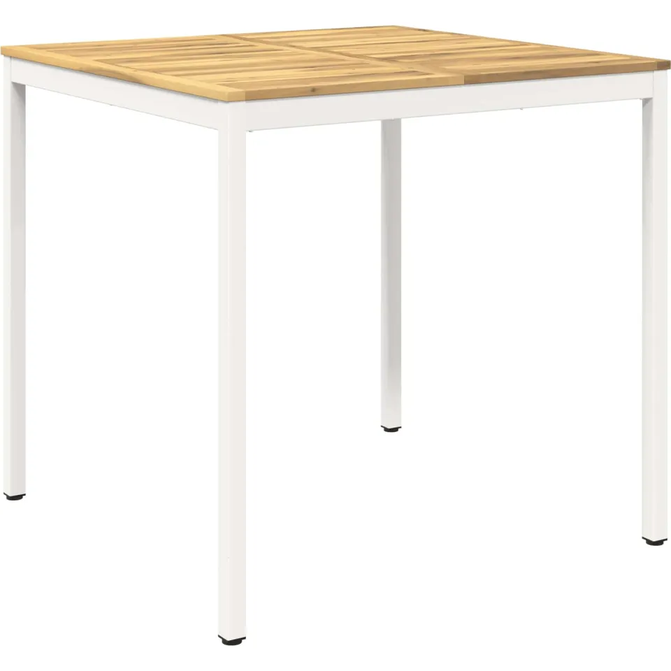 vidaXL Tuinbar Tafel NAARDEN Witgewassen 110 x 108,5 x 105 cm, foto 3
