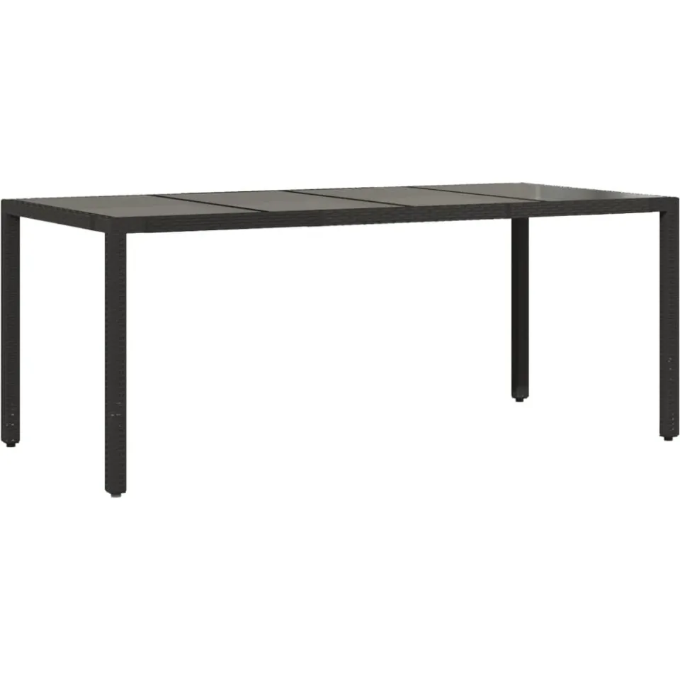 vidaXL 7-delige Tuinset met kussens poly rattan zwart, foto 4