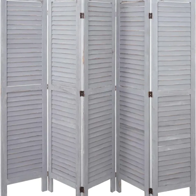 Cosmo Casa Kamerscherm - Privacy Scherm in Shabby Look - 170x200cm - Grijs
