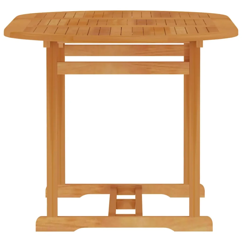 vidaXL Tuintafel 150x90x75 cm massief teakhout wit, foto 3