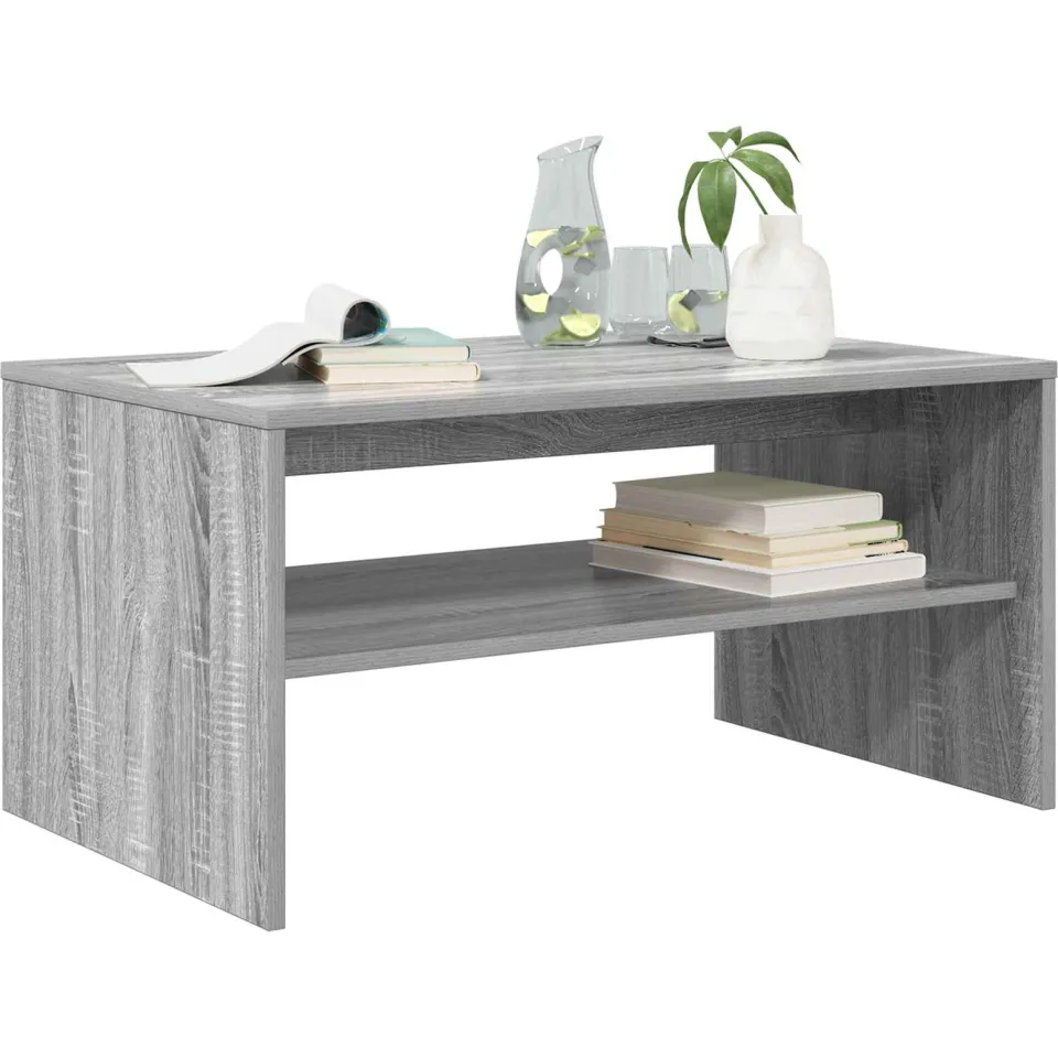 vidaXL Salontafel Grijs Sonoma 80 x 50 x 40 cm Bewerkt hout