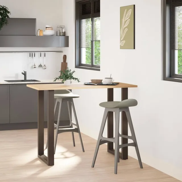 vidaXL Bartafelpoten 2 st U-vormig 60x(100-101) cm staal naturel Bruin