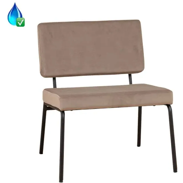 NordXL Fauteuil Espen taupe velvet