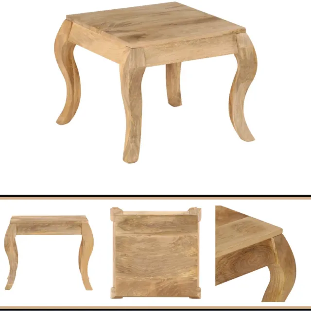 vidaXL Bijzettafel - 45x45x40 - cm - massief - mangohout Bruin