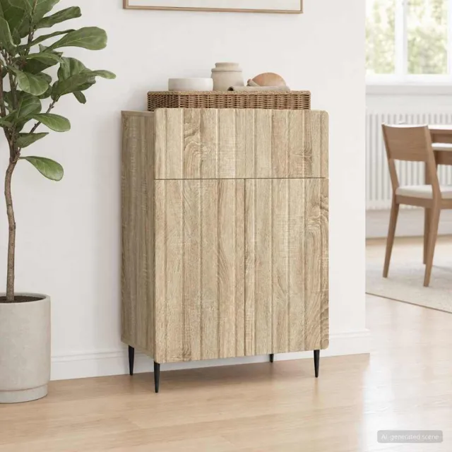 vidaXL Dressoir Sonoma Eiken 66 x 34,5 x 92 cm Bewerkt hout, foto 2