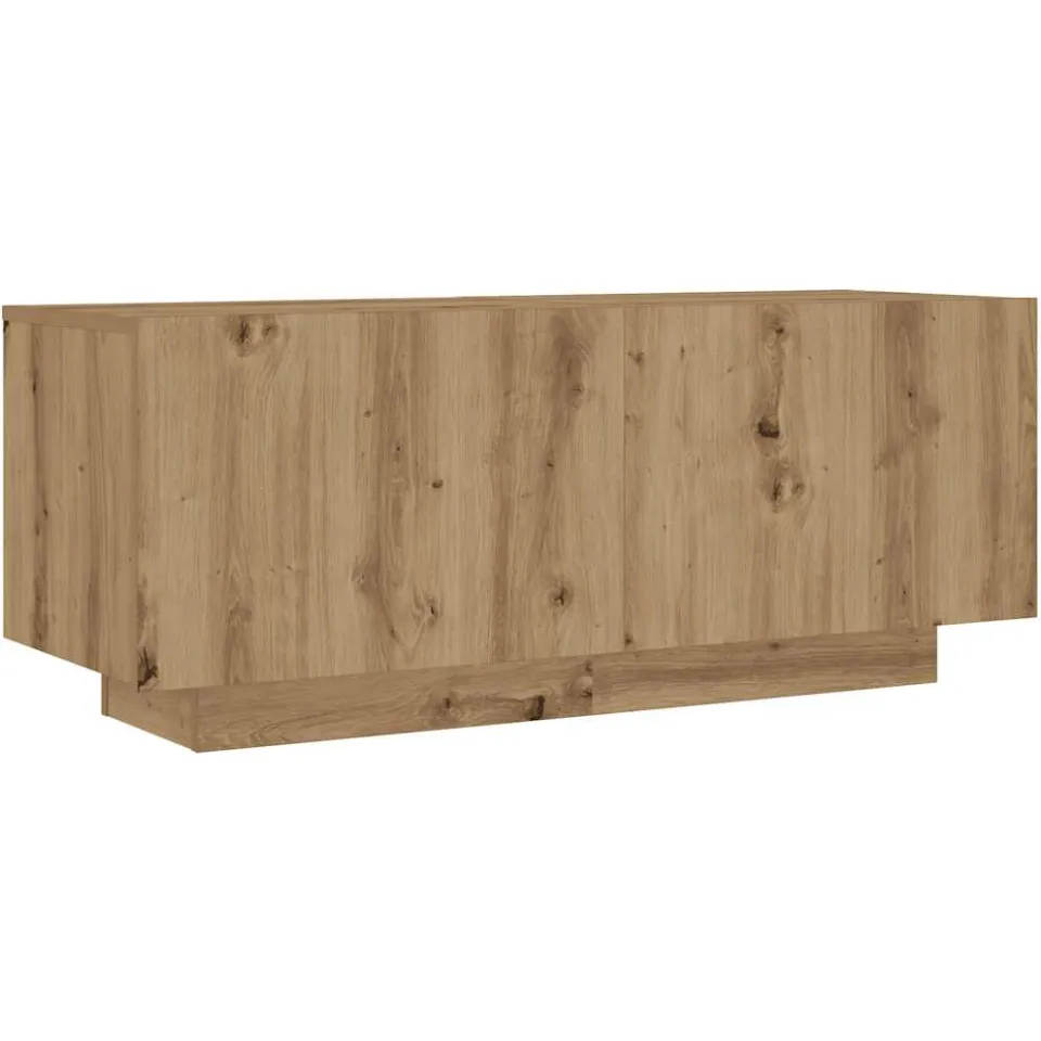 vidaXL Nachtkastje 100x35x40 cm bewerkt hout artisanaal eikenkleur, foto 3